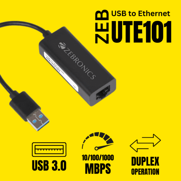 Zebronics Zeb-UTE101 USB To Ethernet Adapter