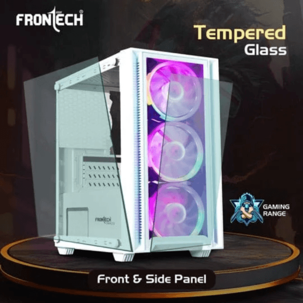 Frontech DRACO Gaming Computer Case with Glass Panel